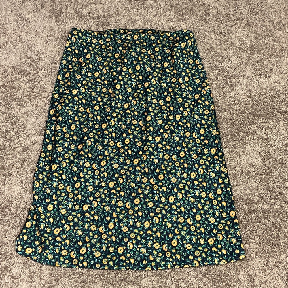 J. Crew Floral Skirt - Blue and Yellow NWT, Size L
